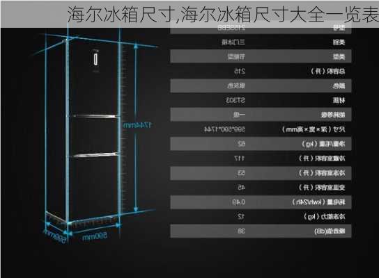 海尔冰箱尺寸,海尔冰箱尺寸大全一览表