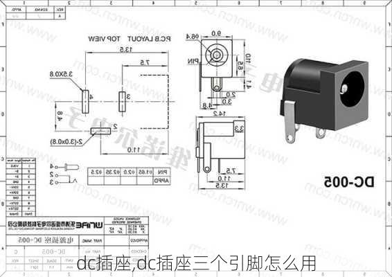 dc插座,dc插座三个引脚怎么用