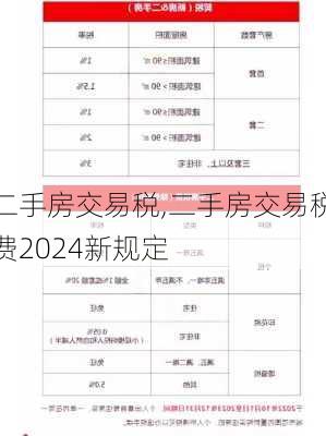 二手房交易税,二手房交易税费2024新规定