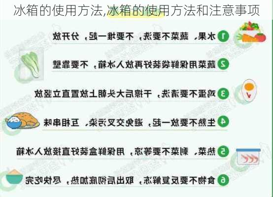 冰箱的使用方法,冰箱的使用方法和注意事项