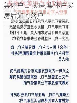 集体户口 买房,集体户买房后如何落户