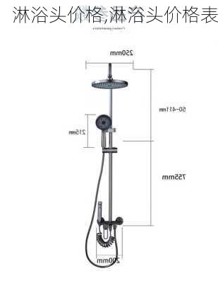 淋浴头价格,淋浴头价格表