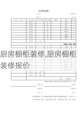 厨房橱柜装修,厨房橱柜装修报价