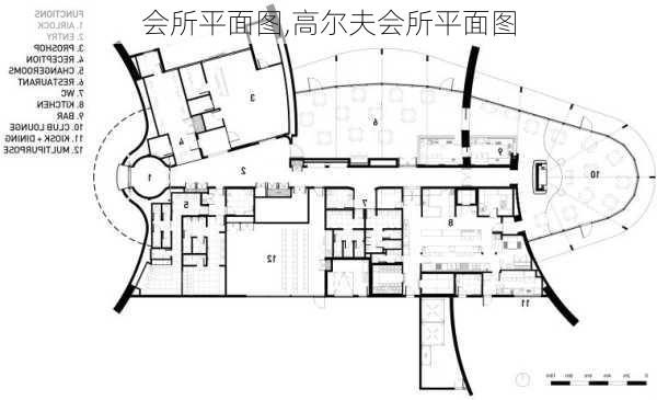 会所平面图,高尔夫会所平面图