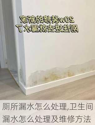 厕所漏水怎么处理,卫生间漏水怎么处理及维修方法