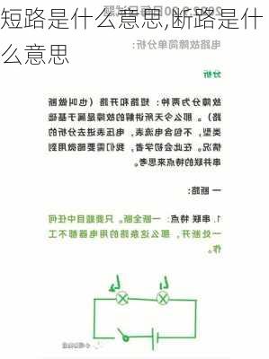 短路是什么意思,断路是什么意思