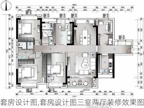 套房设计图,套房设计图三室两厅装修效果图