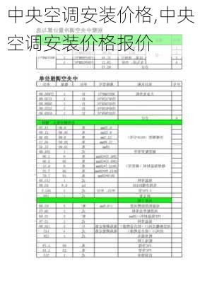 中央空调安装价格,中央空调安装价格报价