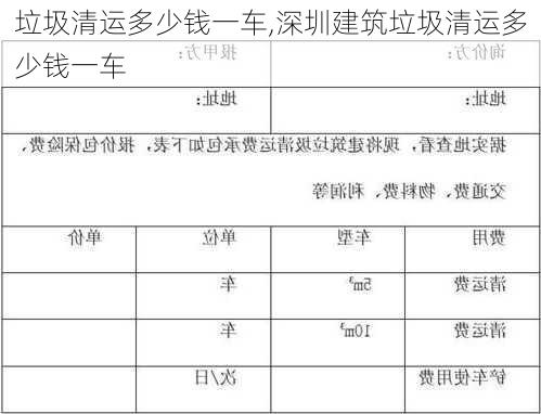 垃圾清运多少钱一车,深圳建筑垃圾清运多少钱一车