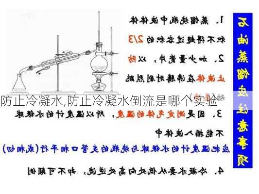 防止冷凝水,防止冷凝水倒流是哪个实验