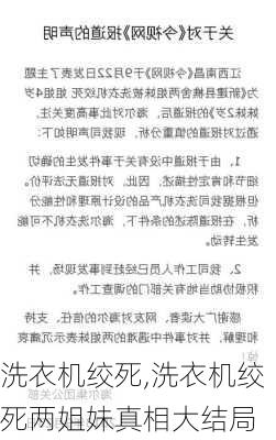 洗衣机绞死,洗衣机绞死两姐妹真相大结局