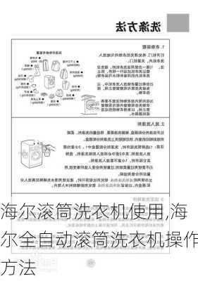 海尔滚筒洗衣机使用,海尔全自动滚筒洗衣机操作方法