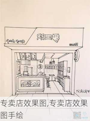 专卖店效果图,专卖店效果图手绘