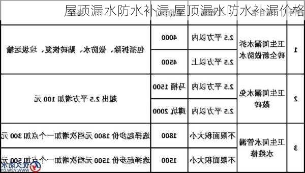 屋顶漏水防水补漏,屋顶漏水防水补漏价格