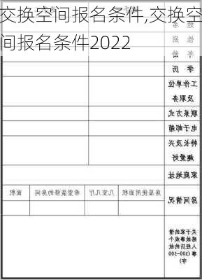 交换空间报名条件,交换空间报名条件2022