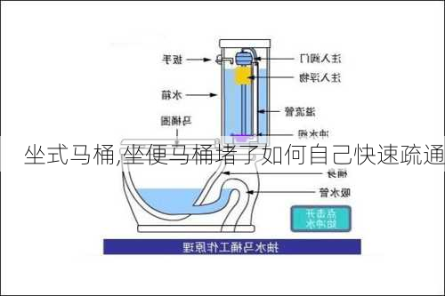 坐式马桶,坐便马桶堵了如何自己快速疏通