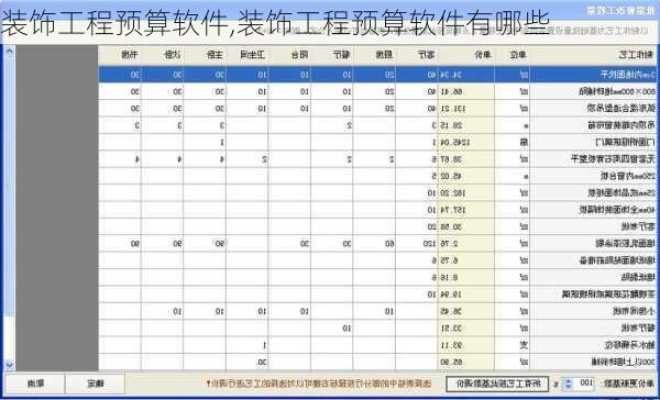 装饰工程预算软件,装饰工程预算软件有哪些