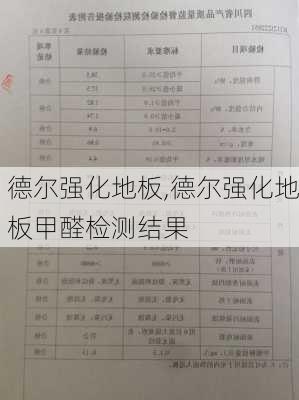 德尔强化地板,德尔强化地板甲醛检测结果