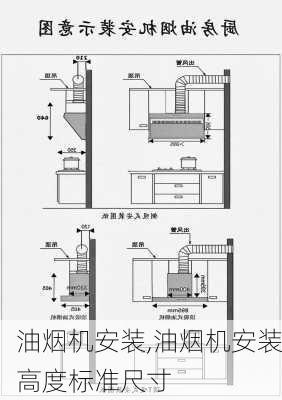 油烟机安装,油烟机安装高度标准尺寸