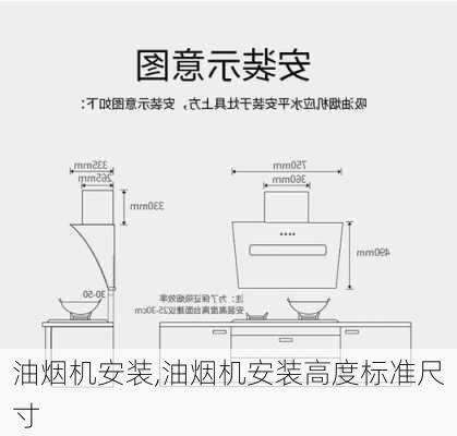 油烟机安装,油烟机安装高度标准尺寸