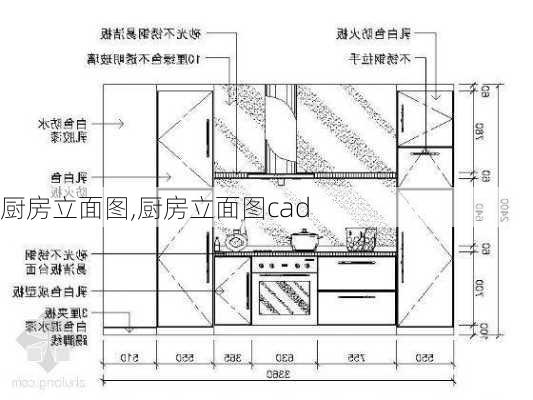 厨房立面图,厨房立面图cad